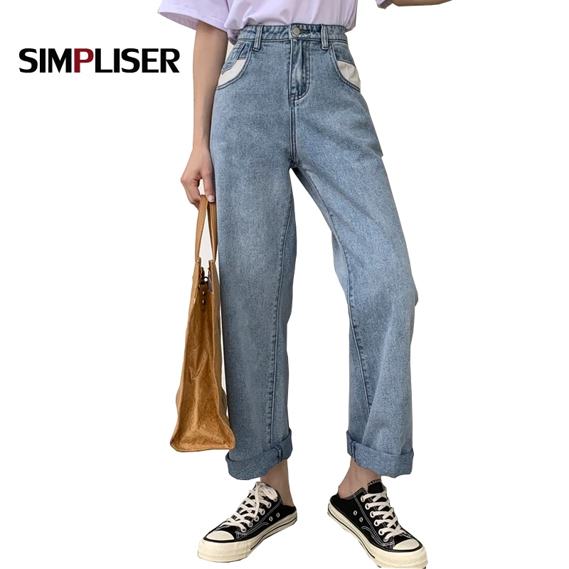 

High Street Women Jeans Pants High Waist Denim Blue Boyfriend Loose Jeans Trousers Push Up Femme Retro Jeans With Tassels 2019