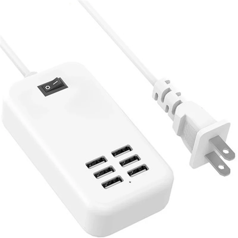 Универсальное зарядное устройство USB с вилкой для ЕС США Великобритании 6 портов