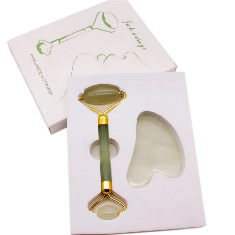 Натуральный китайский подлинный нефритовый ролик гуаша инструменты массажер