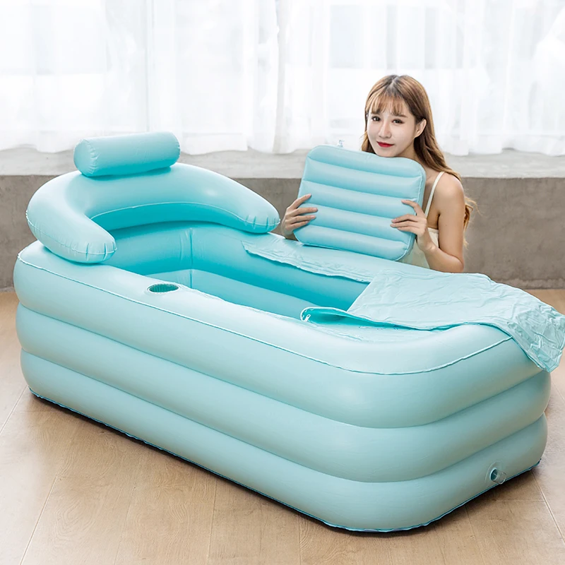 

Inflatable Bathtub Thickened Adult Tub Folding Bath Barrel Plastic Bath Barrel Bath Barrel Bath Barrel Household