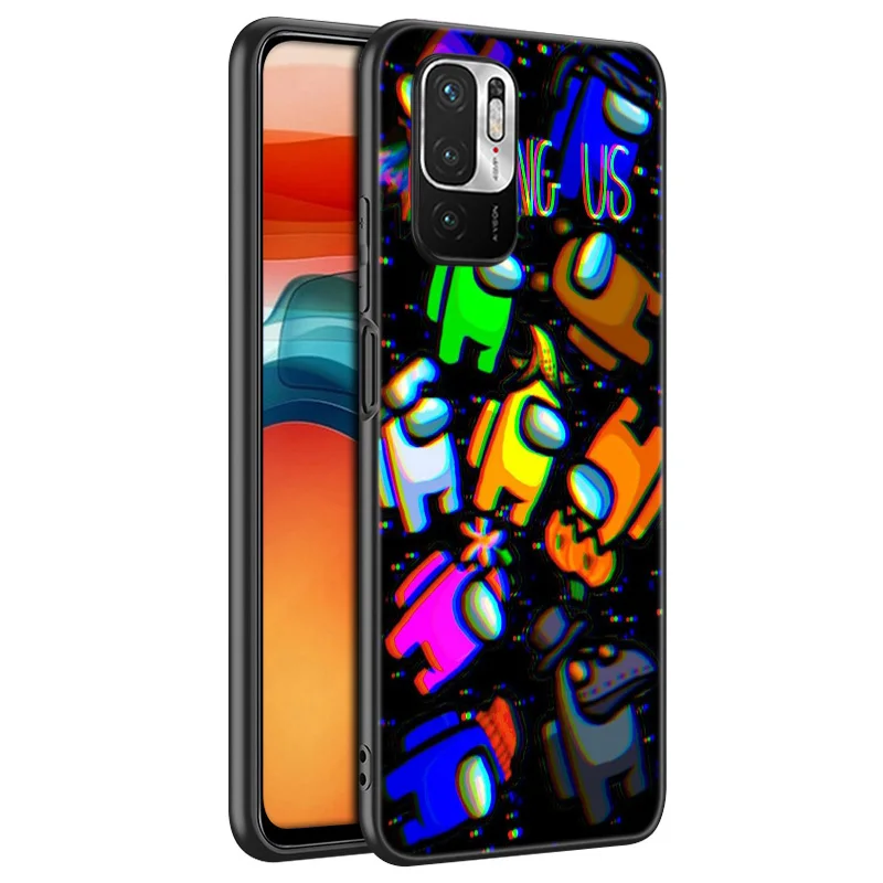 among us game silicone phone case for xiaomi redmi note 11 10 9 8 pro 11t 10t 10s 9s 8t 9 9a 9c 9t black soft cover coque funda free global shipping