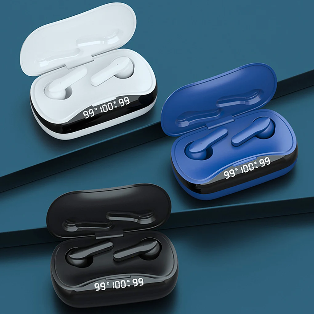 

TWS 210 Wireless Mini Earbuds Rechargeable Sports Earphones Headset Hands-free Home Office Headphone with Microphone Blue