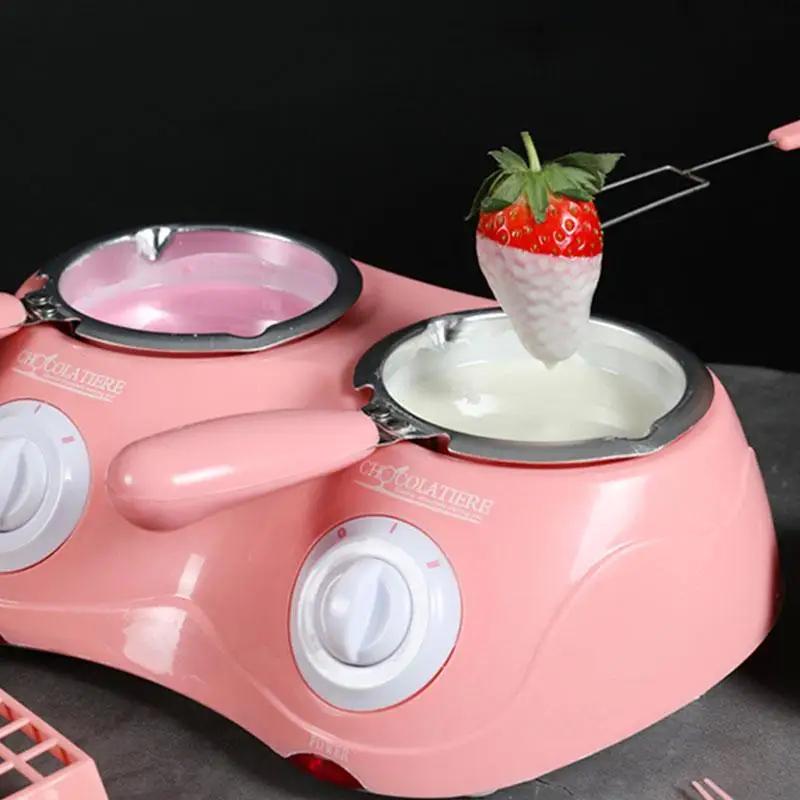 

220V Chocolate Melting Pot Furnace Sets Electric Heating Melting Pot Machine Dissolving Diy Chocolate Hot Pot Tool European Plug