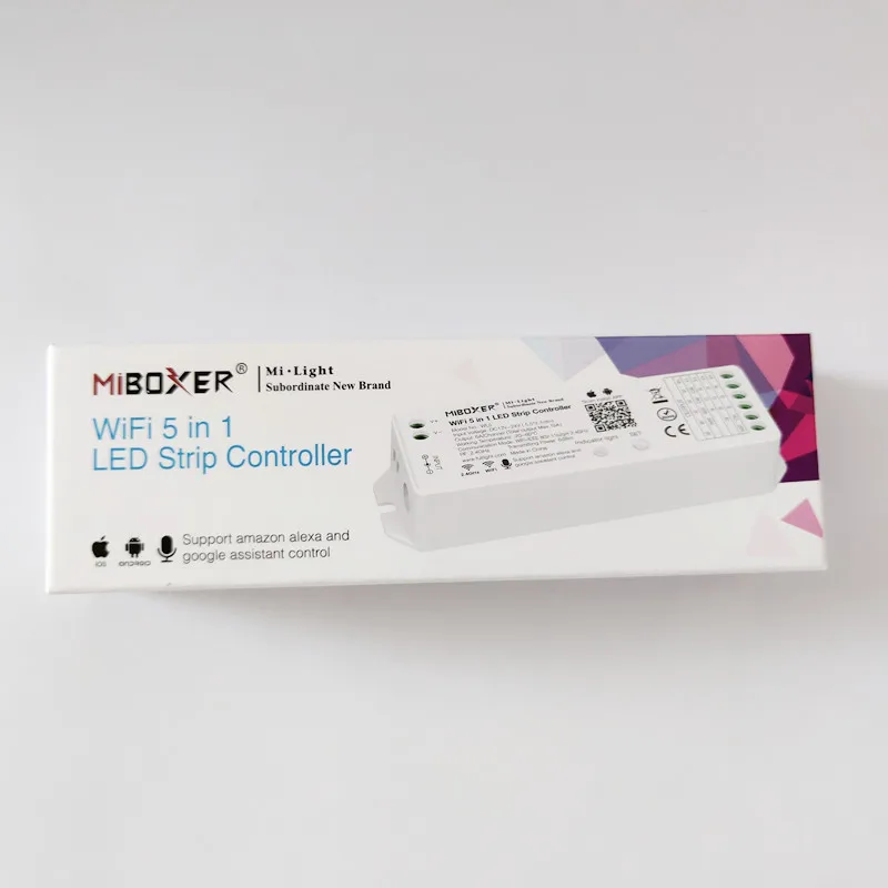 Новинка 10 шт. MiBoxert WL5 5 в 1 Wi Fi светодиодный контроллер 2 4G для одного цвета CCT RGB RGBW +