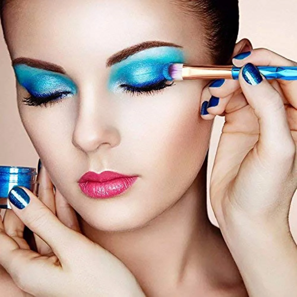 12 шт Русалка цвет алмазные кисти для макияжа набор с сумкой Пудра основа Тени век
