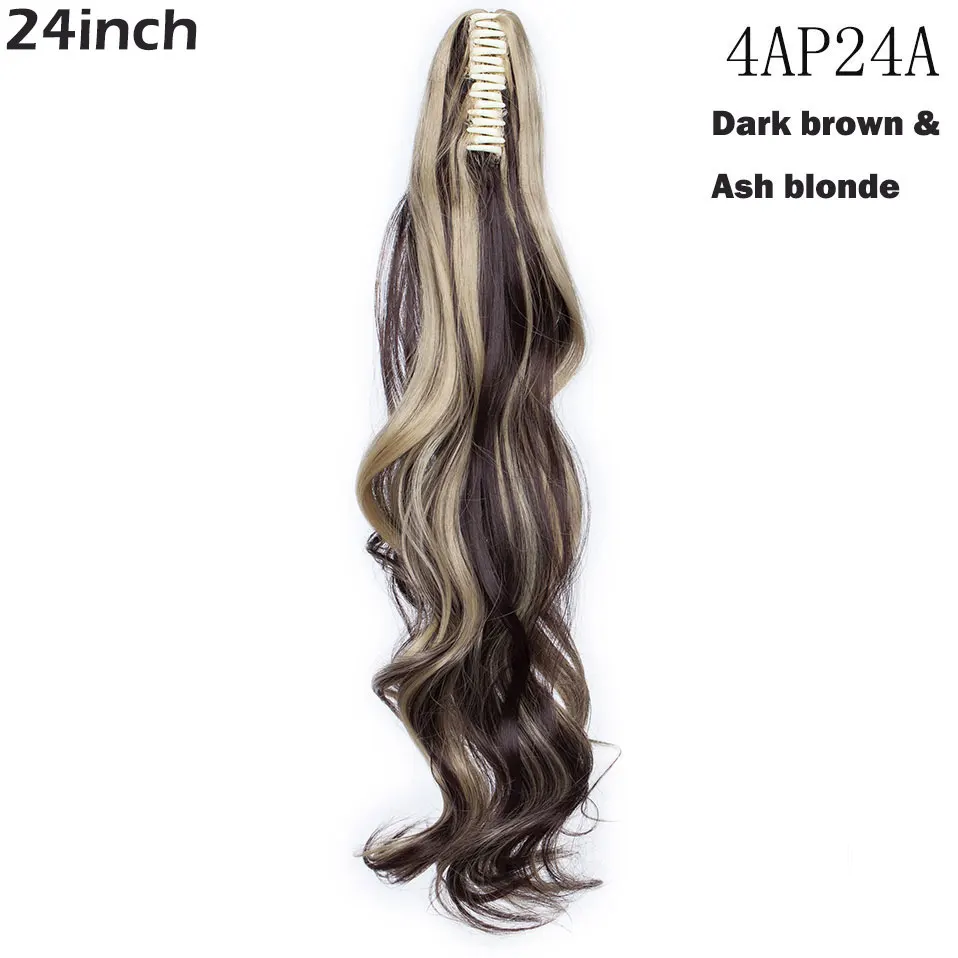 4AP24A S-noilite, 12-26 дюймов, заколка-коготь, конский хвост, наращивание волос, синтетический конский хвост, enxtension, волосы для женщин, конский хвост, шиньон - Цвет: 4AP24A