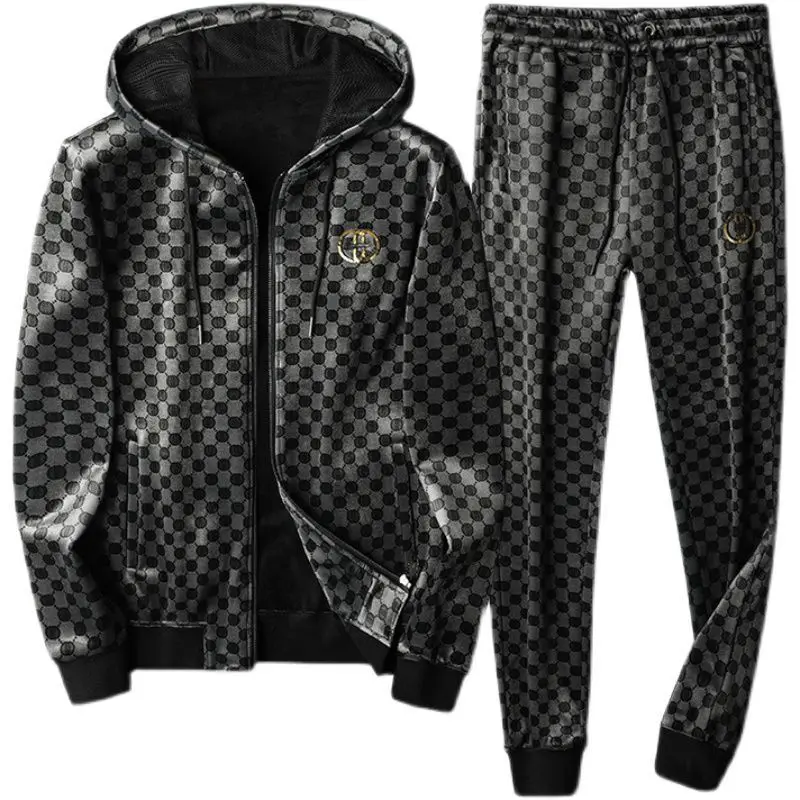 

2021 spring new Europe station leisure suit for men