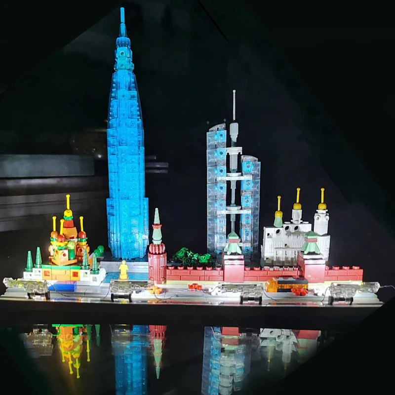 Дизайн конструктора строительные блоки Строительство города Москвы Skyline