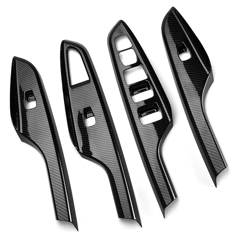 Автомобильный подлокотник из углеродного волокна Дверной Переключатель Крышка