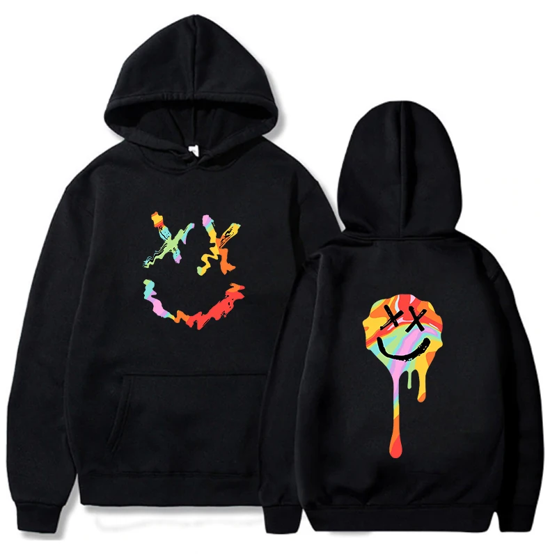 

Louis Tomlinson Walls Printed Smiley Hoodies Women Fashion Harajuku Oversized Sweatshirts Loose Hoodie Unisex Clothing Coat