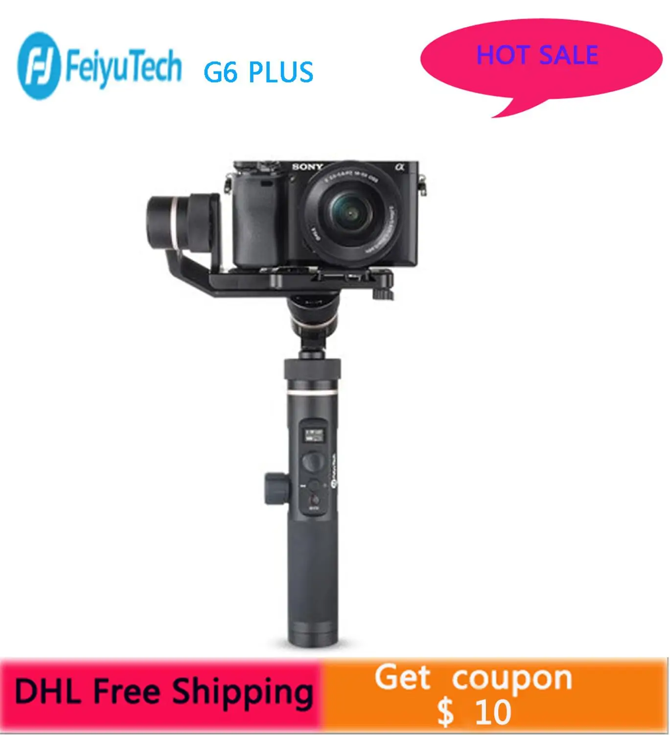FeiyuTech G6 Plus 3 Axis G6P ручной шарнирный стабилизатор для камеры GoPro Для беззеркальных