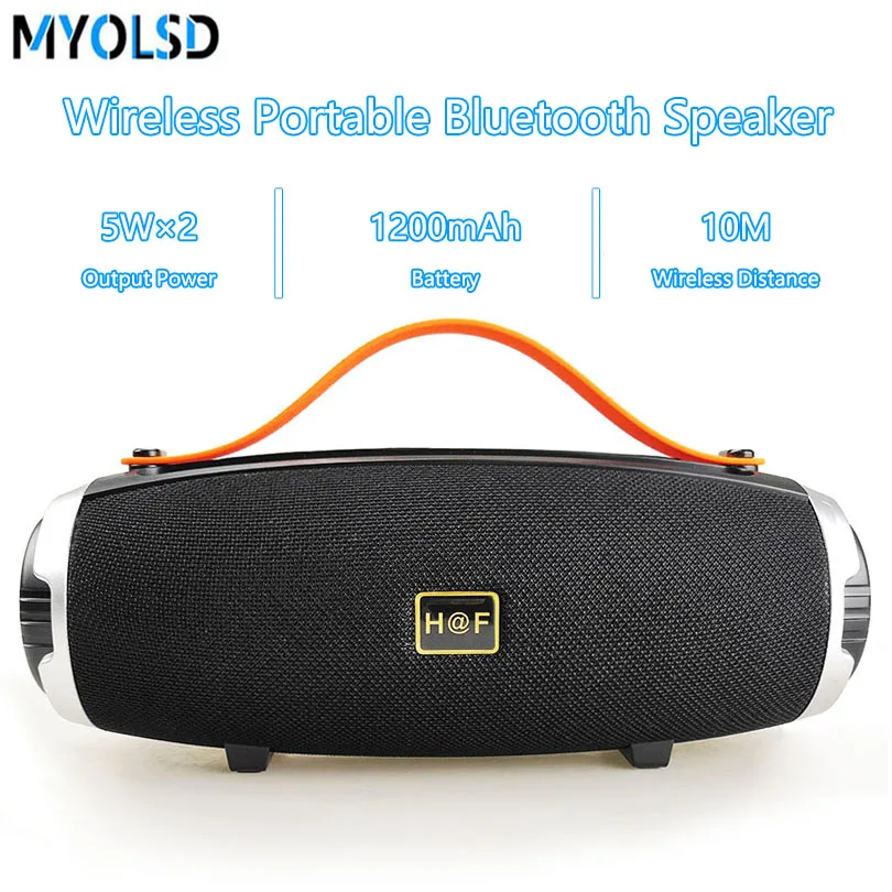 Стерео Мощный Bluetooth динамик беспроводной портативный fm радио TF USB MP3 музыкальный