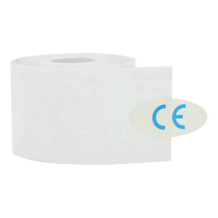 Sport Tape White 5 м эластичная спортивная повязка, лента для защиты колена, самоклеющаяся, хлопок, эластопласт, повязка, Кинезиология мышечная лента для ног, лодыжки - Цвет: Sport Tape White