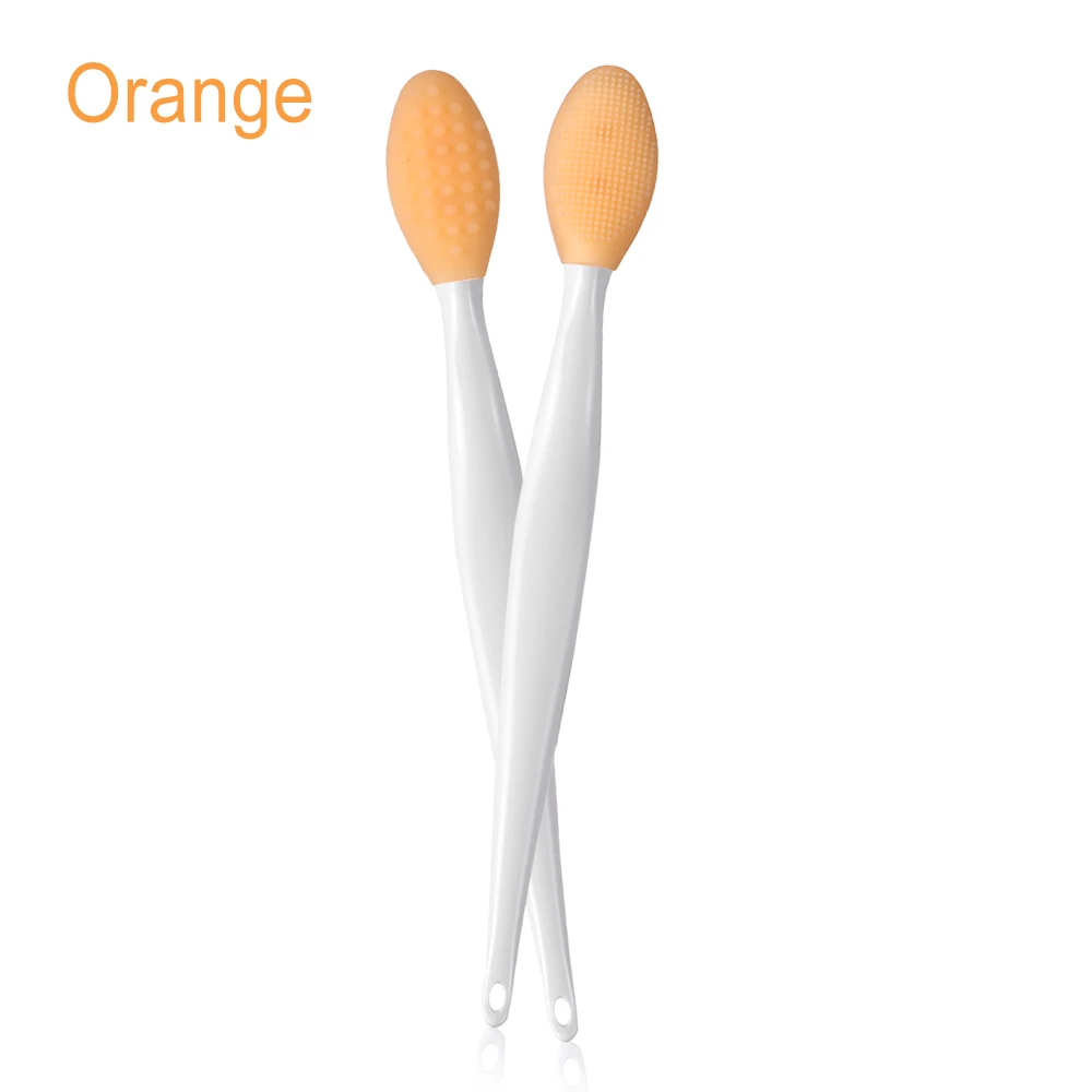 Orange 1 шт., 6 цветов, Мягкая силиконовая щетка для чистки лица, удаление черных точек, массажер для чистки лица, ручная щетка для отшелушивания - Цвет: Orange