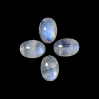 higt quality 5x7mm natural rainbow moonstone oval cabochon loose gemstone