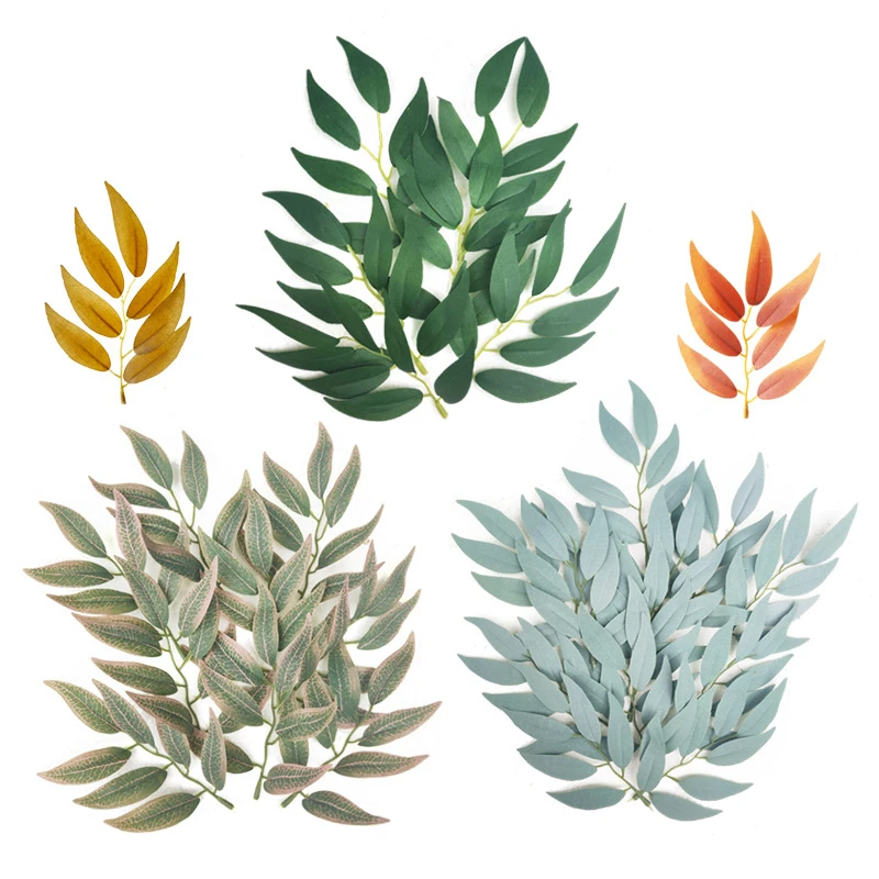 50 шт. моделирующие листья ивы искусственный цветок для свадьбы макет сцены