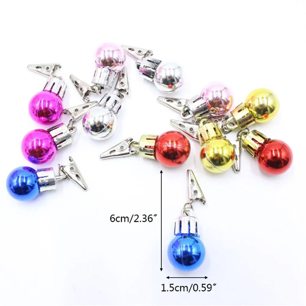 Новинка 12 шт. Рождественский светильник лампочка зажим для бороды вечерние