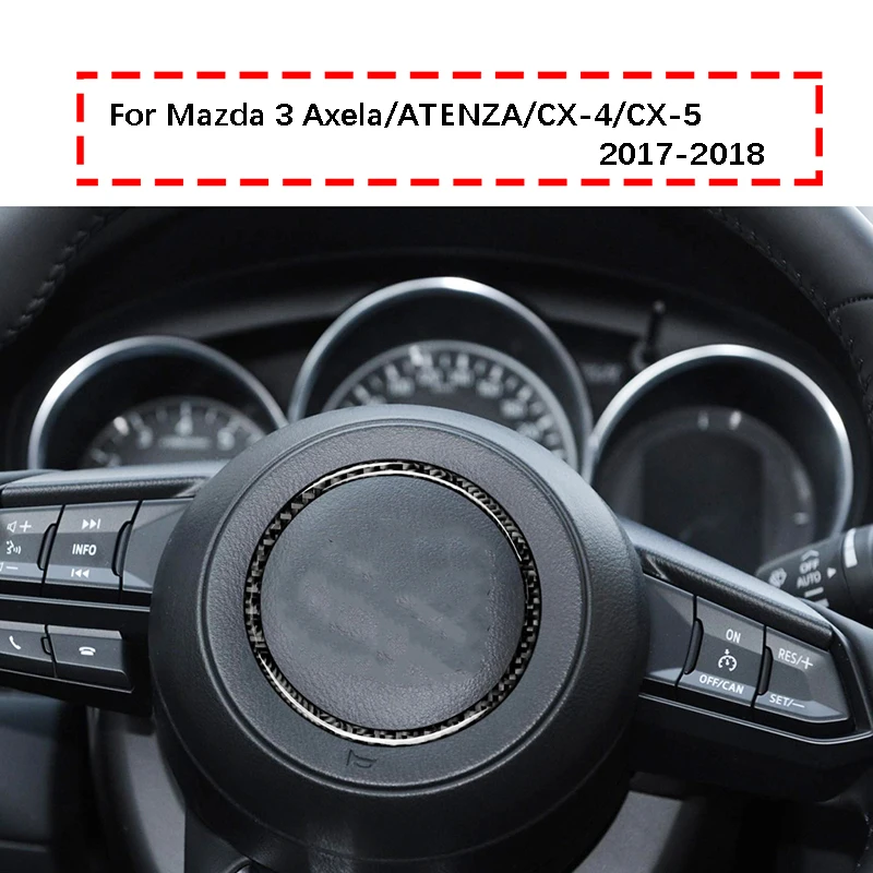 Настоящее углеродное волокно автомобильный Стайлинг кольцо на руль логотип