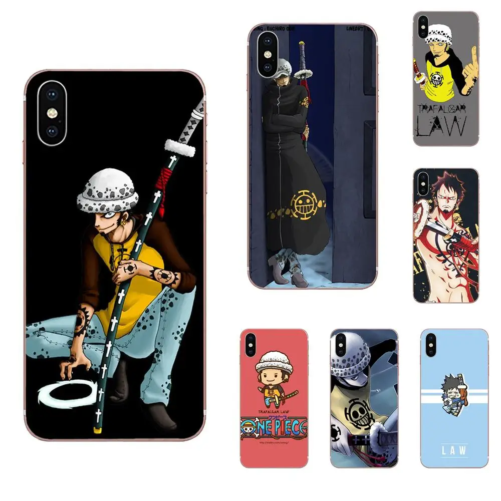 Аниме one piece Trafalgar Law для Apple iPhone 4 4s 5 5C 5S SE 6 6S 7 8 Plus X XS Max XR Мягкий ТПУ защитный |