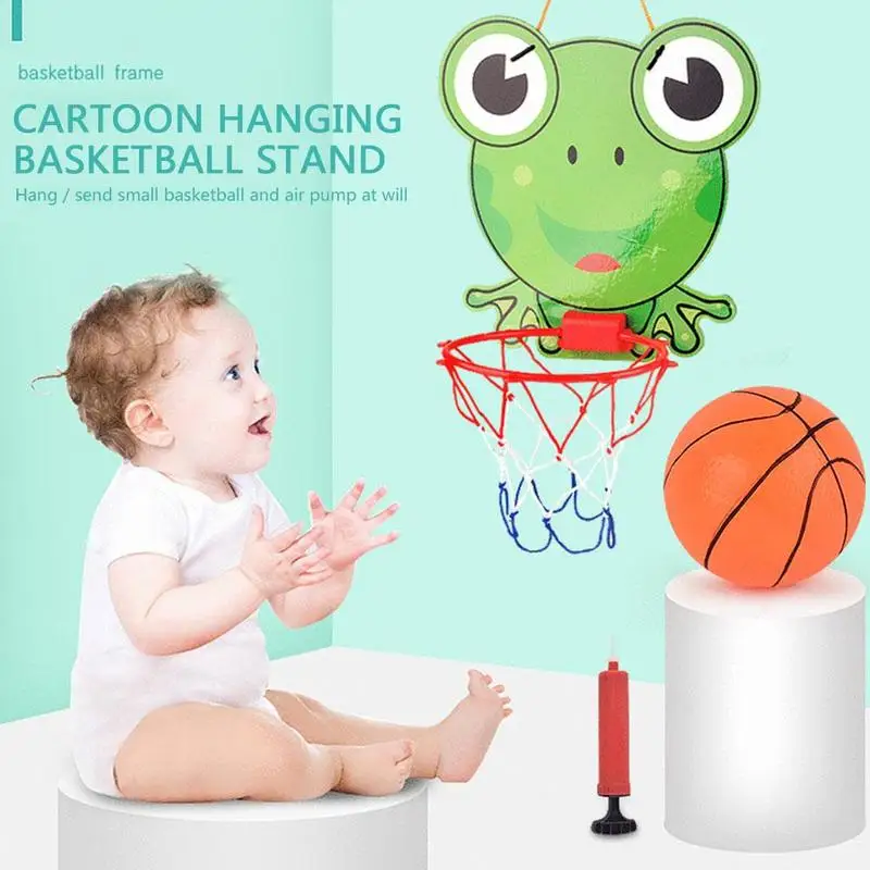 

Indoor Plastic Basketball Backboard Mini Hoop Basketball Set Lift Hanging Sports Toy Kids Shooting Ball Box Can Exercise