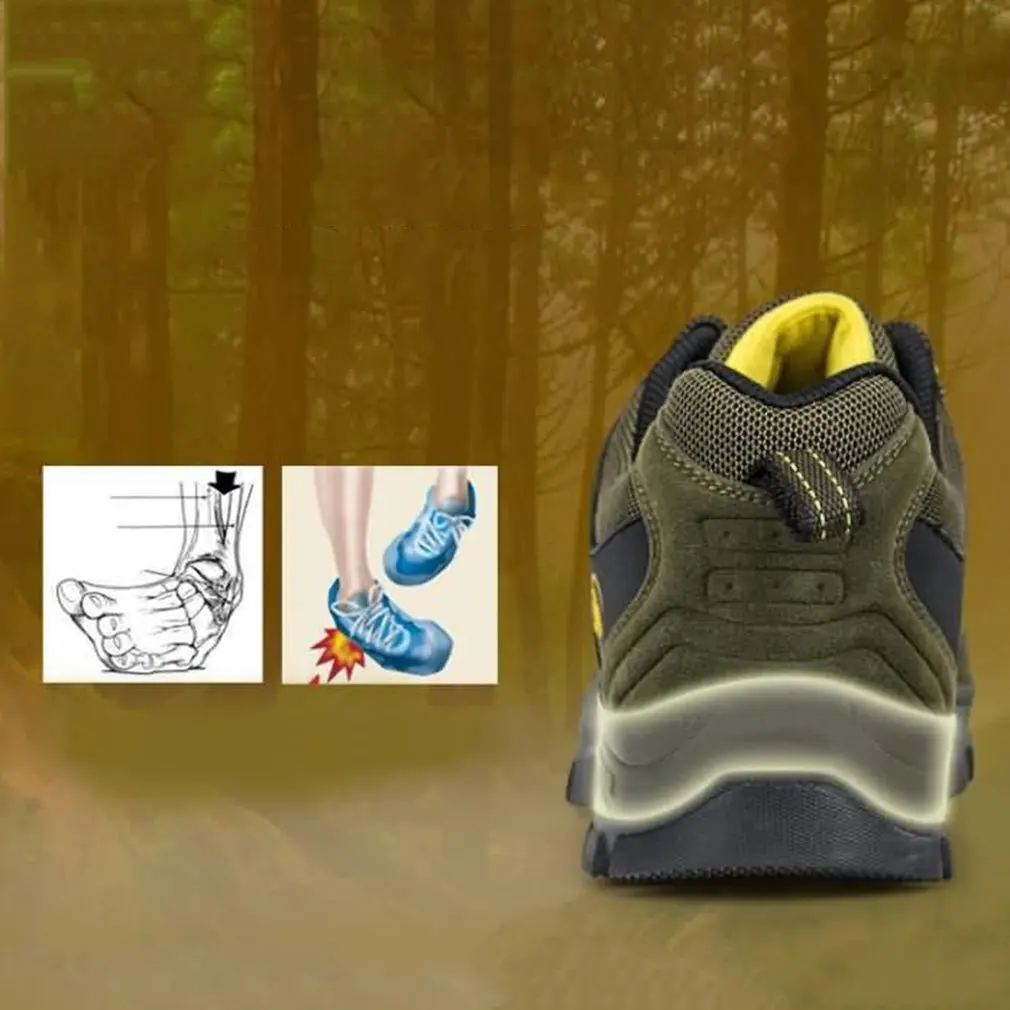 TH61252-37 Outdoor Lace-up Hiking Boots Sport Men's Shoes For Camping Climbing Mountain Anti-slip Breathable Shoes