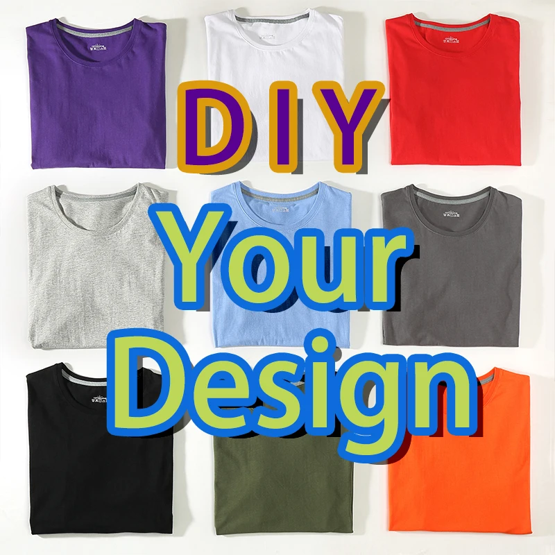 Прямая поставка оптом футболки сделай сам мужские и женские хлопковые с коротким