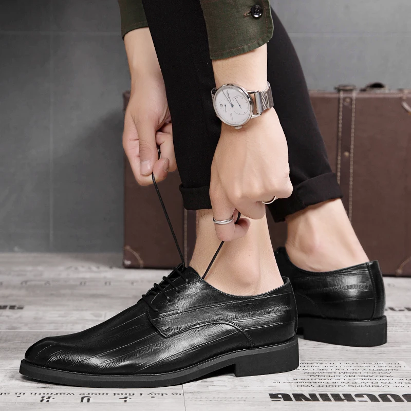 

Casual Shoes Man Fashion Men Casual Men's Shoes Winter Leather High Heel Dress For Sneakers Stylish Working Man Sport Lether