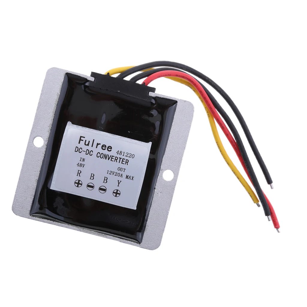 

DC/DC Converter 48V (20-60V) to 12V 20A 240W Step-down Power Supply Module