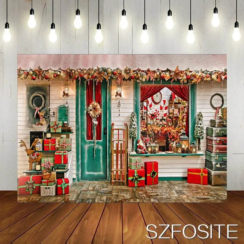 Фон для фотосъемки новорожденных с изображением домика сладостей замка