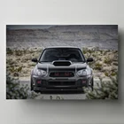 Современные художественные декоративные картины Subaru Impreza WRX STI передняя черная Автомобильная Настенная картина холст плакаты и принты Декор для гостиной