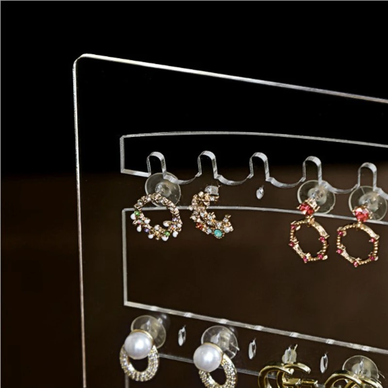 Прозрачная коробка для хранения ювелирных изделий витрина сережек ожерелье