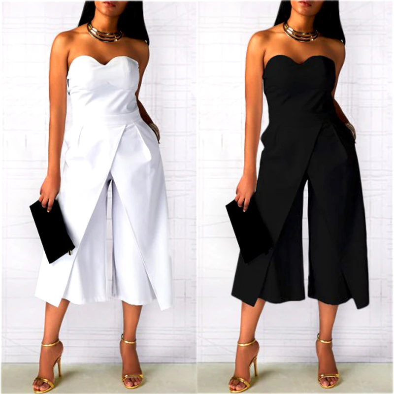 

Fashion Women Ladies Sexy Clubwear Summer Strapless Playsuit Bodycon Party Jumpsuit Romper Trousers Plus Size