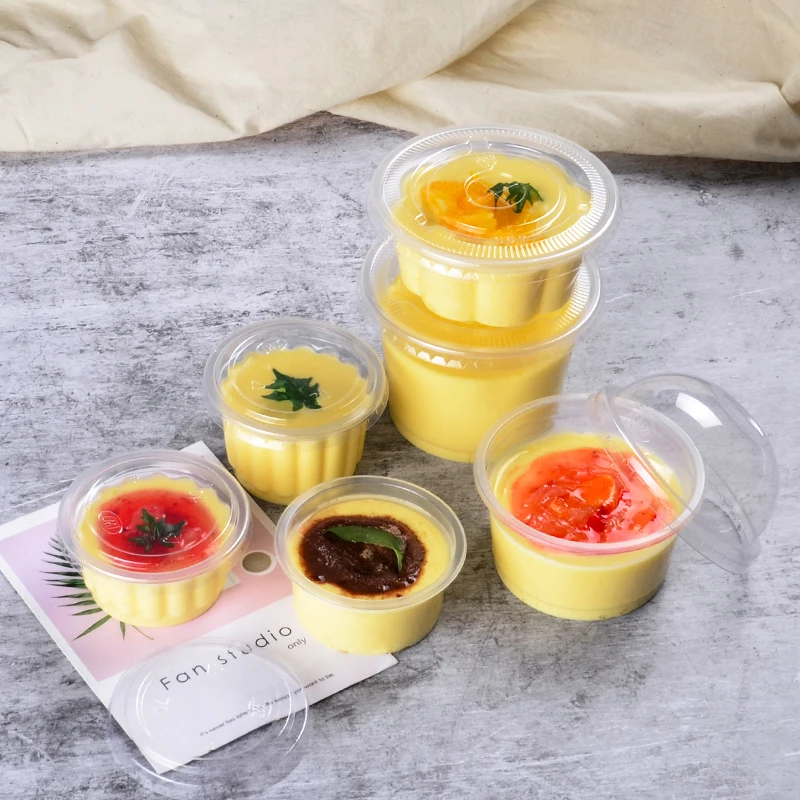 100 шт 250 мл одноразовые прозрачные пудинг пластиковые чашки салат йогурт десерт