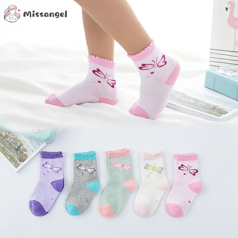5 пара/лот новые мягкие хлопковые носки для мальчиков и девочек милые детские с
