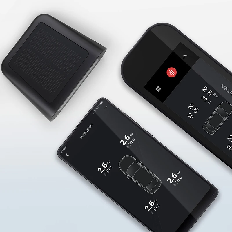 Xiaomi 70mai Автомобильный датчик TPMS Датчик давления в шинах монитор солнечной энергии двойной usb зарядка 4 встроенных датчика s система сигнализации