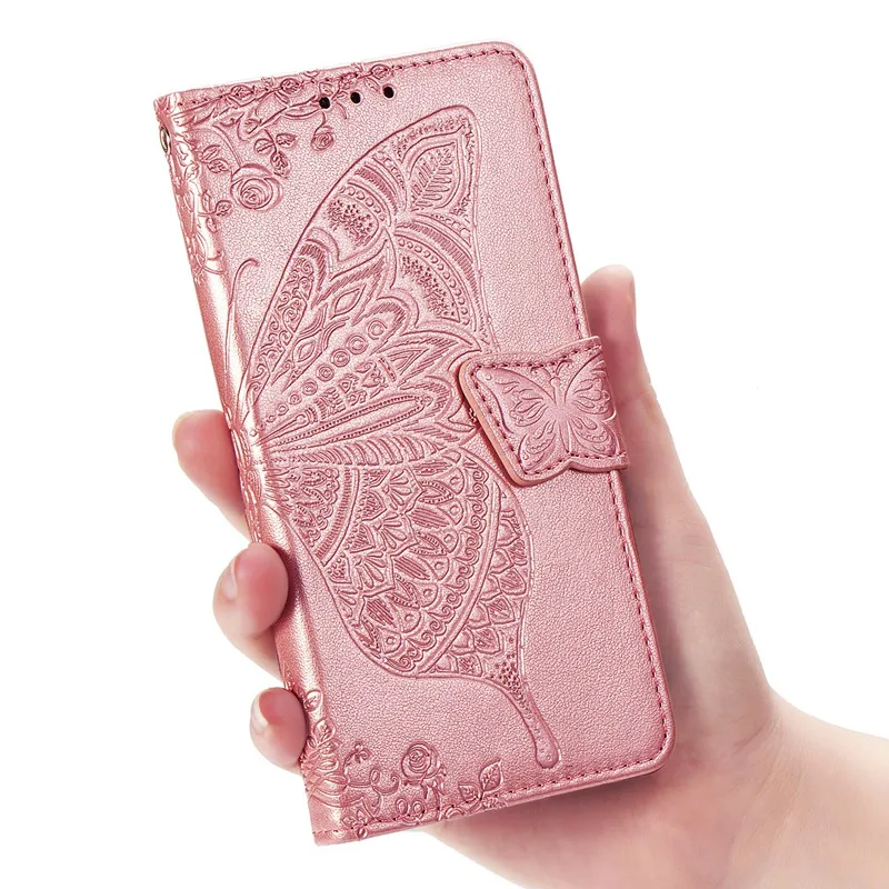 Рельефный кожаный чехол для Xiaomi Redmi 7A, чехол для Redmi Note 7, 8, откидной Чехол-Кошелек для Xiaomi 7A, чехол для Redmi 7A, чехол Redmi K20 Pro - Цвет: Rose Gold