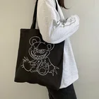 Женская холщовая сумка-шоппер из хлопка, в готическом стиле