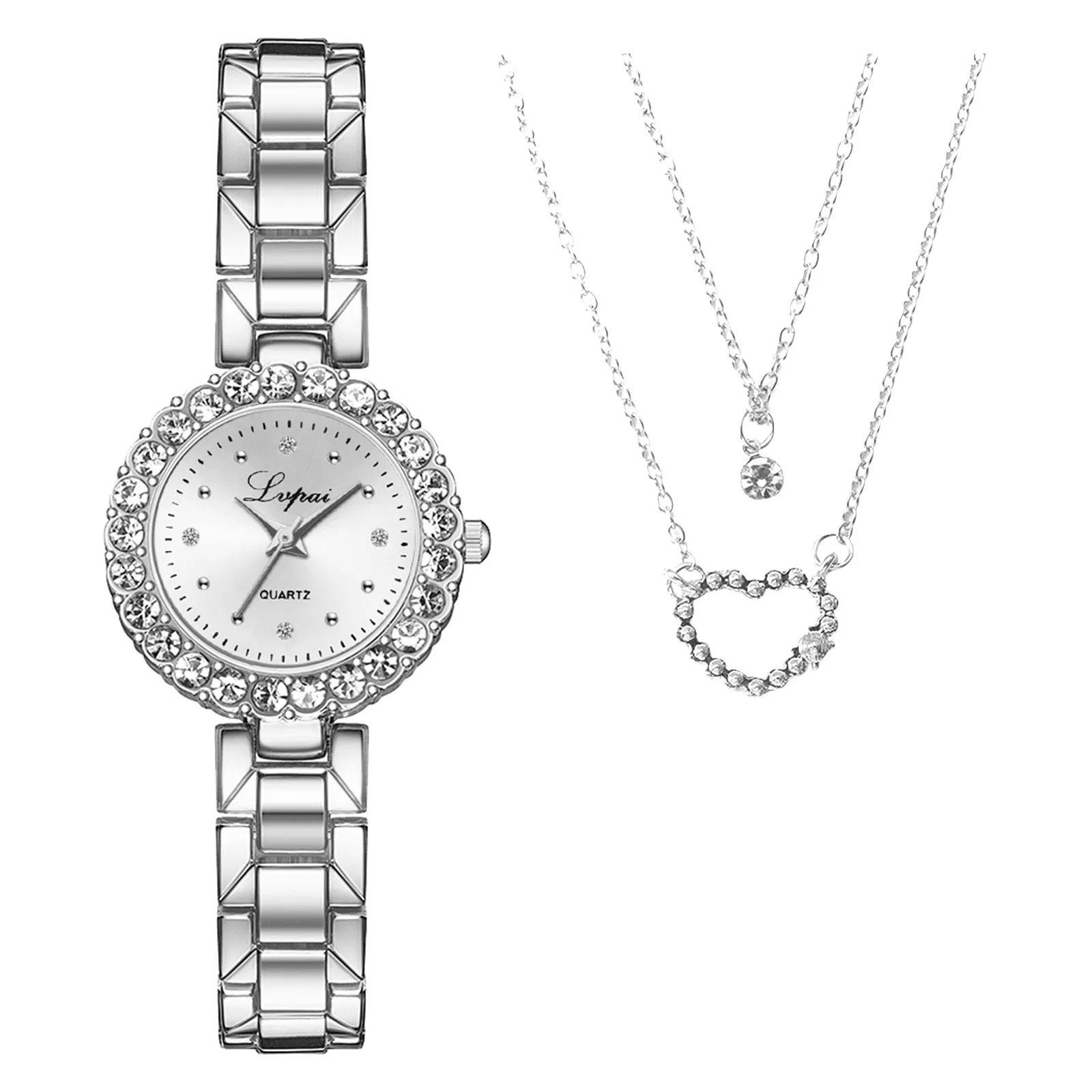 

Luxury Woman Watch Orologio Donna одинники но Business Casual Quartz Watch With Necklace Ladies Jewelry Gift Combination