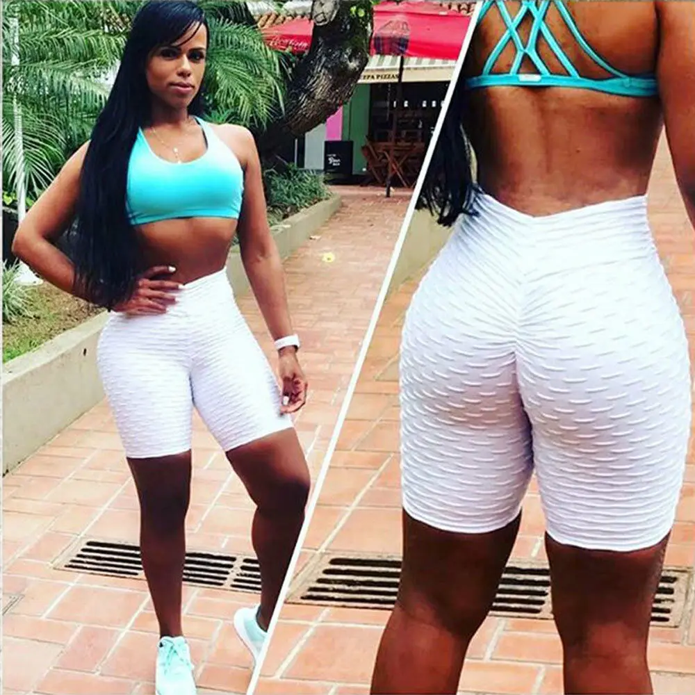 Женские спортивные шорты однотонные для йоги тренажерного зала бега тренировок