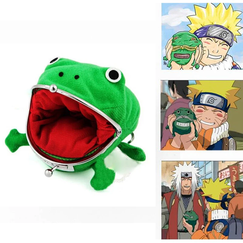 Anime Naruto Cosplay prop accessories Uzumaki Naruto Frog Shape wallet Cute purse Coin Purse doll toy kids gift