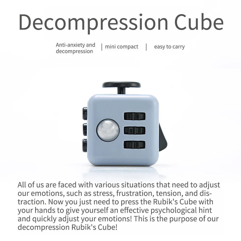Традиционная игрушка-антистресс игрушка-гироскоп кубик для взрослых виниловые