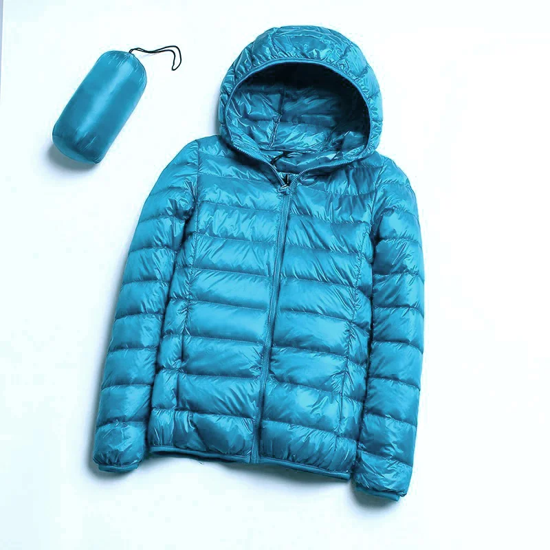 hooded sky blue Осень зима женская простая куртка-пальто Женская тонкая с капюшоном брендовая хлопковая куртка повседневная черная куртка плюс размер куртка - Цвет: hooded sky blue