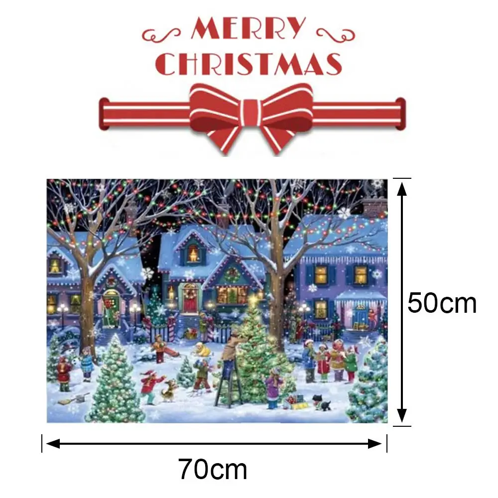 

Christmas Puzzles Festival Jigsaw 1000 Pcs Kids Educational Decompression Xmas Pattern Puzzle Christmas Gifts Home Wall Decorate