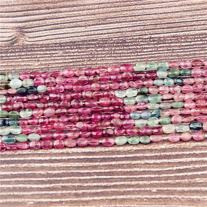 Бусины из турмалина в форме яйца 3 Х5 мм|Бусины| |