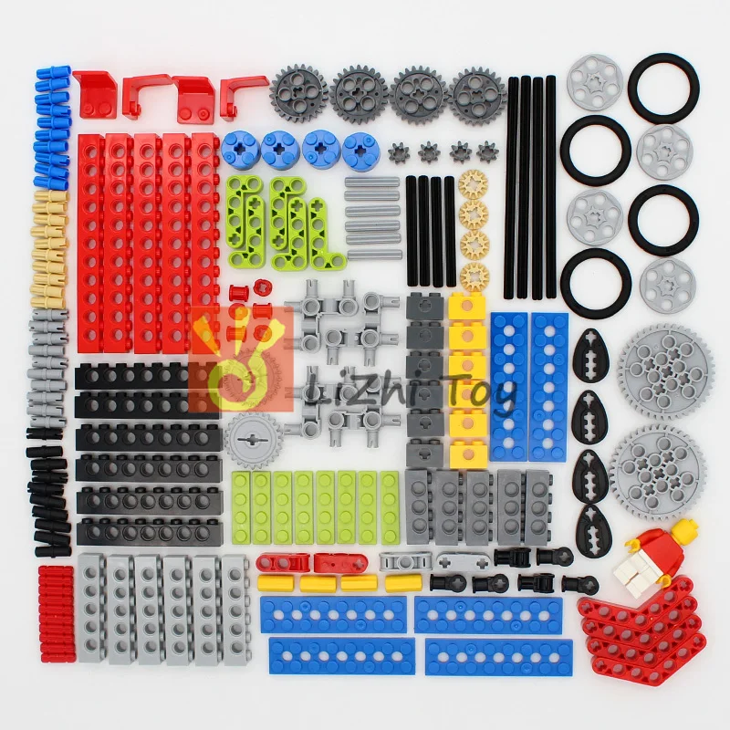 182PCS Blocks Compatible with Liftarm Beam Cross Axle Connector Panel MOC Accessory Mechanical Car Bulk Technical Parts Toys - купить по