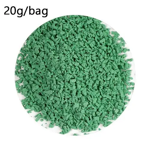 20g Green 20 г/пакет Аддитивные амулеты поддельные спринклеры для наполнителя слизь поставки Diy для десерта, шоколада бисерная глина слизь торт украшения игрушки - Цвет: 20g Green