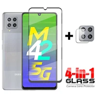 for samsung galaxy m42 5g glass a42 m62 f62 m30s a02s m21 a52 a72 a32 a12 full cover tempered glass screen protector camera film