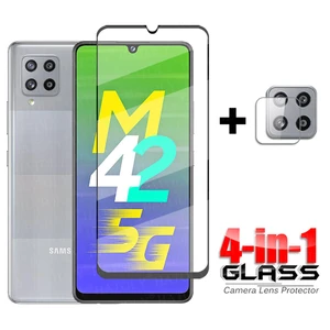 for samsung galaxy m42 5g glass a42 m62 f62 m30s a02s m21 a52 a72 a32 a12 full cover tempered glass screen protector camera film free global shipping