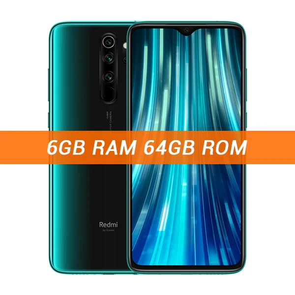 Xiaomi Redmi Note 8 Pro с глобальной прошивкой, 6 ГБ, 128 Гб/64 ГБ, смартфон, 64 мп, четырехъядерный процессор Helio G90T, четыре ядра, экран 6,53 дюйма, 4500 мАч, NFC - Цвет: 6GB 64GB Green