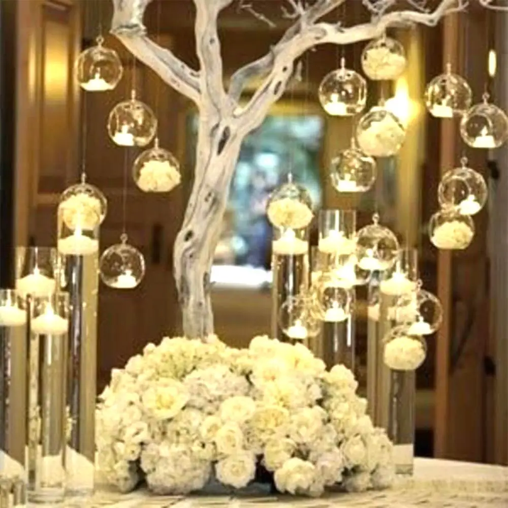 Подсвечник для чайных ламп Круглый прозрачный подсвечник в форме шара диаметром